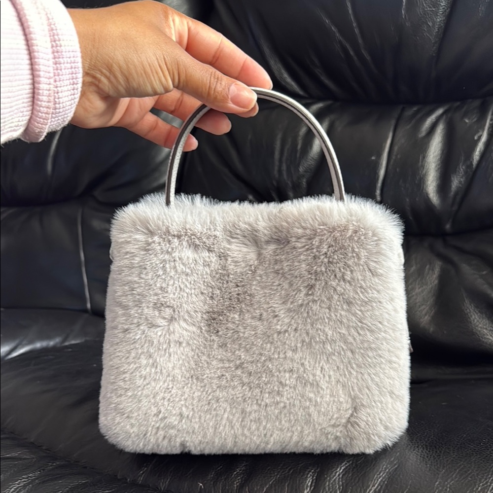 Knott Faux Fur Mini Crossbody Tote